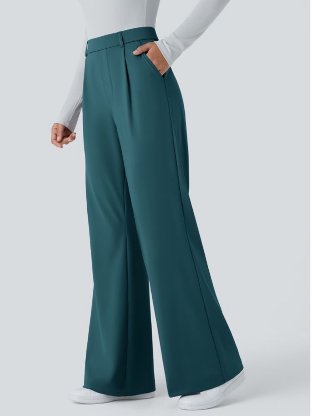 Halara Flex™ DayStretch Teal High Waisted Flare Pants